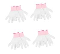 HEALLILY 12 paires Gants de Travail PU avec Enduite Nylon Antistatique Adaptés Au Jardinage Couture et Quilting Protection Doigts Enduits Confort