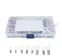 HEALLILY 120pièces Kit Cosses Cuivre Étamé à Anneau Connecteurs Batterie Étanches Embouts Tubulaires pour Câbles Électriques Résistance Haute Température pour Voitures Bateaux