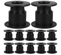 HEALLILY 16pcs Tiges de Roulement en Abs pour Foot Noir, Diamètre Trou 12mm, Facile à Utiliser pour Accessoires de Football de Table