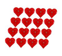 HEALLILY 18pièces Broches Forme De Cœur Rouge Pour Saint-valentin Épingles De Lapel Pour Femmes Parfaites Pour Décorations De Fête Événements Plein Air
