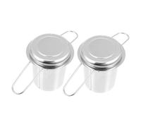 HEALLILY 2 Filtre à Thé Acier Inoxydable Passoire Fine à Mailles Fines avec Poignées Pliables pour de Thé Vrac sans Résidus