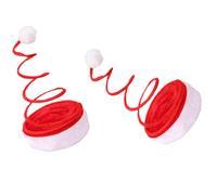 HEALLILY 2 Pcs Chapeaux de Printemps du Père Noël Rouges en Tissu Confortables à Porter Boule Sommet pour Fête de Noël Amusante