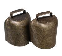 HEALLILY 2 Pcs Grelots en Fer Bronze pour Vache et Cheval, Cloche Épaisse Anti-Perte Style Élégant pour Décoration de Ferme