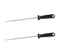 HEALLILY 2 Pièces Bâton D'affûtage Affûteur de Lames Multifonction Noir en Acier Inoxydable et Pp, Bords Lisses, Ne Raye Pas la Peau, pour Couteaux Cuisine, Usage la Cuisine