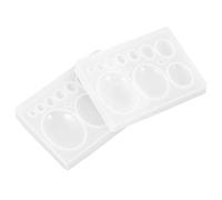 HEALLILY 2 Pièces Cabochons Bijoux en Silicone Moule de Moulage pour Résine Époxy Polymère Argile Boucle d'oreille Fabrication de Bijoux Accessoires de Moule en Forme Ovale