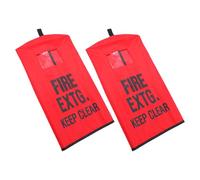 HEALLILY 2 Pièces Housse D'extincteur Antigel en Tissu Rouge, Résistante aux Intempéries, Installation Rapide, Sécurité Publique et Sites Industriels