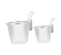 HEALLILY 2 pièces Passoire Hot Pot Acier Inoxydable Panier Filtrant pour Nouilles et Fondue Chinoise Résistant Chaleur Poignée Confortable Multifonction pour