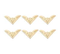 HEALLILY 20Pcs Livre Dossier de Livres Dossiers de Corner Protège- Album Dossiers Doré Métallique Scrapbookmenu Coin Couvre- Gain de Fer Réserver Protecteur de Coin de Livre de Métaux