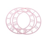 HEALLILY 2pièces Horloge Murale Ronde à Chiffres Romains avec Effet Miroir et Cadre Décoratif Lot de Autocollants pour Maison et Bureau