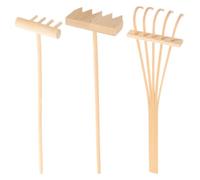 HEALLILY 3 Mini Râteaux De Table Râteau À Sable Zen Garden en Bambou Accessoire Décor Feng Shui pour Maison Bureau 3 Modèles