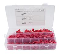 HEALLILY 300 Pièces Kit de Cosses Électriques à Sertir Rouges en Nylon et Cuivre Awg22-18 pour Câblage Automobile et Domestique Bornes de Connexion Rapides et Isolées
