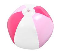 HEALLILY 4 Pièces Ballon de Plage Gonflable PVC Résistant pour Jeux de Plage et Piscine Ballon de Sport Coloré pour Fêtes et Activités Extérieures Rose et Blanc