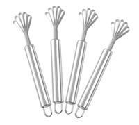 HEALLILY 4 Pièces Grattoir INOX Robuste pour Râper Noix de et Écailles Poisson Outil Multifonctionnel Cuisine avec Crochet Suspendu Pratique Facile à Utiliser pour Râper et Émincer
