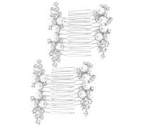 HEALLILY 4 Pièces Peigne Latéral à Fleurs et Matériau Léger avec Perles pour Cheveux Accessoire Élégant Design Délicat pour Mariages et Occasions Spéciales