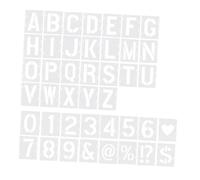 HEALLILY 42 pièces Pochoirs Lettres et Chiffres Réutilisables Pour Peinture sur Bois Tissu Mur et Panneaux DIY avec Modèles Interconnectables pour Art Créatif
