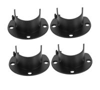 HEALLILY 4pièces Support De Tringle à Rideaux Acier Inoxydable Lot de Éléments Fixation Murale pour Rideaux De Et Vêtements Installation Facile Et Résistante