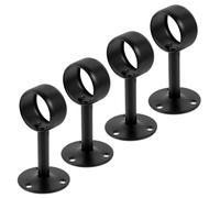HEALLILY 4pièces Supports de Tringle Rideaux Acier Inoxydable pour Plafond ou Penderie Fixation Rides Mur ou Plafond Design Élégant et Solide pour Rideaux ou Stores
