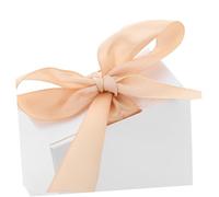 HEALLILY 50 Ensembles Boîtes à Dragées Blanches avec Ruban Petite Boîte Personnalisable pour Mariage Communion Anniversaire et Fête Lot de Élégants pour et Souvenirs