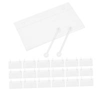 HEALLILY 50pièces Porte-étiquettes Plastique Transparent Lot Double Étiquette Adaptés Pour Paniers Chariots Étagères Métalliques