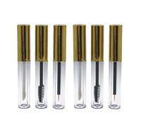 HEALLILY 6 Pièces Flacons de Maquillage Vides, Flacons D'eyeliner, 3,5ml, Or, Abs/pet, Légers et Anti-fuite, pour Gloss à Lèvres et Brosse à Cils, Maquillage