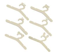 HEALLILY 6 pièces Lot de Cintres Bois Miniatures pour Vêtements de Poupée Accessoires DIY pour Décoration Chambre Garçon Fille Organiseur Pratique et Lisse pour Vêtements Garçon Fille