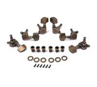 HEALLILY 6pièces Chevilles Accordage Bronze Lr avec Engrenage Robuste Accessoires pour Guitare Électrique et Acoustique Ensemble Complet avec Vis et Ferrules
