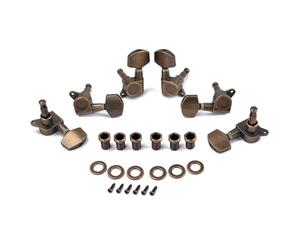HEALLILY 6pièces Chevilles Accordage Bronze Lr avec Engrenage Robuste Accessoires pour Guitare Électrique et Acoustique Ensemble Complet avec Vis et Ferrules