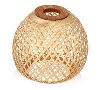 HEALLILY Abat-jour en bambou tressé fait à la main pour un éclairage doux et chaud, facile à installer, accessoire de rechange pour salon et salle à manger