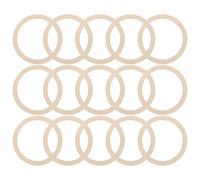 HEALLILY Anneaux en Bois Ronds Bruts 20 Pcs 7,5 Cm Cercles Décoratifs Naturels Légers pour DIY Macramé Bijoux et Créations Artisanales Découpes Rondes Bois