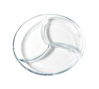 HEALLILY Assiette Compartimentée avec Trois Sections Plateau Repas pour Salade de Fruits Assiette de Service pour Aliments Séparés