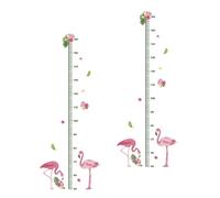 HEALLILY Autocollant Mural Tableau des Tailles Garçon et Filles 2pcs en Pvc Étanche Règle de Croissance Créative pour Chambre D'garçon et Filles ou Nurserie Décor Animaux