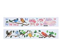 HEALLILY Autocollants de Printemps pour Fenêtres en Pvc, 2 Feuilles, Impression Claire Décoloration, Décoration Vive pour Miroir et Vitrine