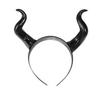 HEALLILY Bandeau de Cornes Halloween, Bandeau en Corne Noire, Cornes Diable Noires pour l'habillage de Fête