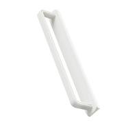 HEALLILY Barre porte-serviettes autocollante moderne avec mécanisme coulissant sans perçage pour salle de bain, cuisine, facile à nettoyer, montage mural, blanc