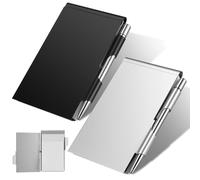 HEALLILY Bloc-notes Rechargeable en Métal 2pcs avec Porte-stylo, Carnet Portable en Papier et Métal, Écriture Double Face, pour Bureau et École