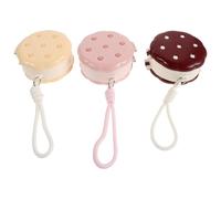 HEALLILY Boîte de Rangement Portable et Légère pour Poudriers et Boucles d'oreilles, Structure Double Couche avec Compartiments Indépendants, 3 Pièces en Plastique Polyester pour Usage