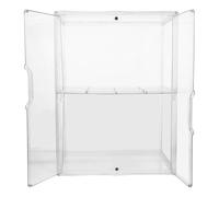 HEALLILY Boîte de Rangement pour Biberons, Range Biberon Acrylique 2 Niveaux, Double Porte, Empilable, pour Tétines et Pièces de Sucette, Salle de Bain