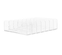 HEALLILY Boîte de Rangement pour Maquillage Multifonctionnelle 7 Compartiments Résistante à l'usure en Plastique Transparent pour Poudriers, Présentoir de Bureau pour Comptoir de Magasin