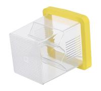HEALLILY Boîte D'élevage de Poissons pour Aquarium en Acrylique Jaune avec Diviseur Amovible et Ventilation Multiple, Design Flottant pour Observation Continue