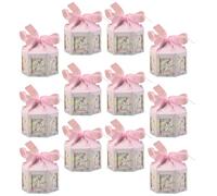 HEALLILY Boîtes à Bonbons Mariage en Papier Rose, Lot de 20 Pièces, Design Créatif et Unique, pour Décoration Festive et Présents D'invités