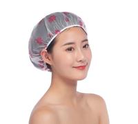 HEALLILY Bonnets de Bain Imperméables Chapeaux de Bain Lot de 20 en PE Imprimés Réutilisables et Doux Couleur Aléatoire pour Maquillage Cuisine Protection Cheveux Spa