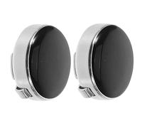 HEALLILY Boutons De Manchette Homme Noirs en Cuivre 2Pcs avec Cache-Boutons pour Chemise De Smoking Mariage Accessoires Costume Homme 1.5 CM