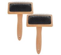 HEALLILY Brosse à Feutrer la Laine Artisanale 2pcs avec Manche en Bois et Métal, Outil Polyvalent pour Carder Fibres de Laine, pour Projets DIY et Travaux Manuels