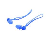 HEALLILY Cache-oreilles en forme de champignon avec cordon pour homme et femme en silicone souple pour la plongée sous-marine et la réduction du bruit, ajustement confortable, bleu