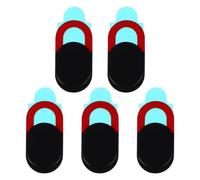 HEALLILY Caches Webcam Pratiques Protection Multi-Fonctionnelle Lot de 5 en Plastique Abs Rouge pour Confidentialité et Sécurité pour Ordinateur et Tablette