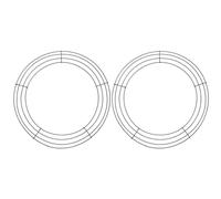 HEALLILY Cadre de Couronne en Métal Vert 2pcs, Forme Ronde Simple et Facile à Utiliser, pour Décoration de Noël et Mariage, Structure en Fer Résistante