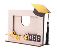 HEALLILY Cadre de Remise de Diplôme du Secondaire en Bois avec Base Stable, Décor Élégant pour Bureau, Souvenir de Remise de Diplôme Beige pour Diplômés Collège et Lycée