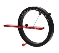 HEALLILY Calendrier perpétuel avec boule magnétique - Interrupteur manuel - Calendrier de bureau pour salon, chambre à coucher (noir et rouge)