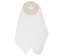 HEALLILY Chapeau de Soleil Protection Solaire Confortable Style Traditionnel Oriental Chinois en Bambou avec Voile Blanc pour Performances sur Scène et Sorties Quotidiennes