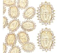 HEALLILY Charms pour Ongles 3d Mary en Alliage Or, 30 Pièces Légères et Faciles à Utiliser, Accessoires Nail Art pour DIY et Diverses Occasions